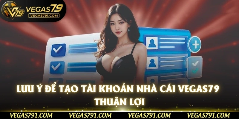 Lưu ý để tạo tài khoản nhà cái Vegas79 thuận lợi